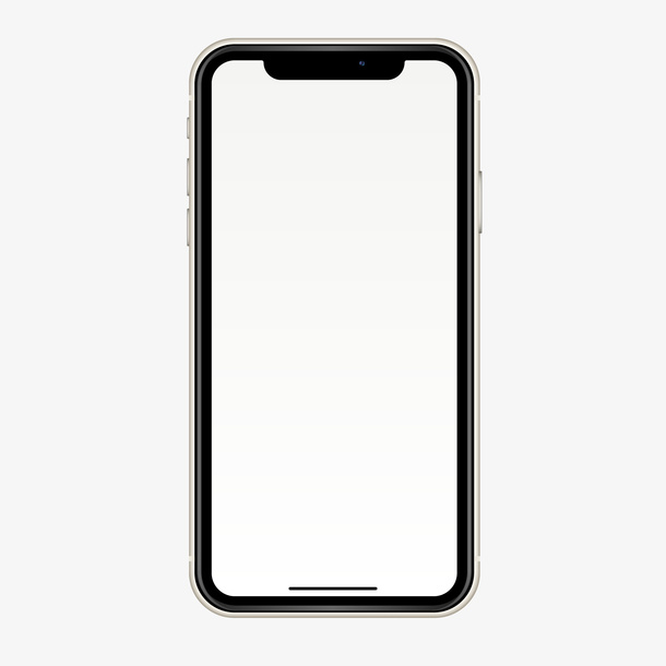 苹果手机iPhone11白色正面免抠