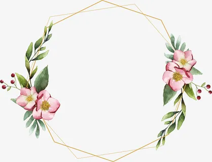 手绘清新花边花环免抠
