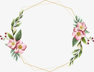 手绘清新花边花环免抠