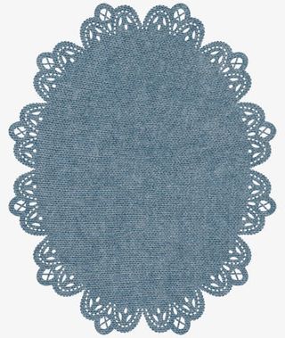 高档暗色花边桌布图案免抠