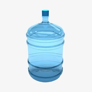 蓝色解渴家庭桶装水塑料瓶饮用水免抠