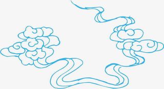 祥云底纹素材  卡通手绘祥云免抠