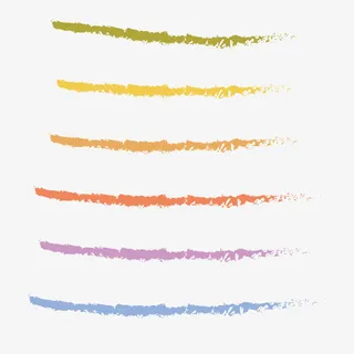 横条色粉笔笔刷素材免抠