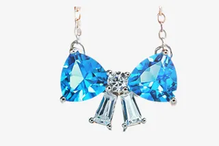 3Q饰品蝴蝶925银项链女款免抠