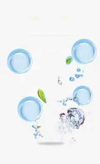 蓝色化妆品宣传海报免抠