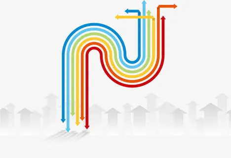 矢量创意色彩箭头免抠