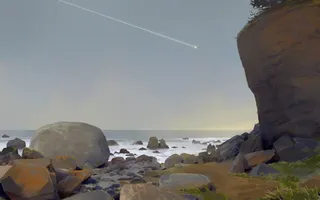 相册流星岩石沙滩免抠