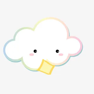 儿童画可爱卡通云朵免抠漂浮其他元素