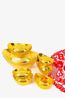 新年元宝装饰元素免抠 新年元宝装饰元素免抠