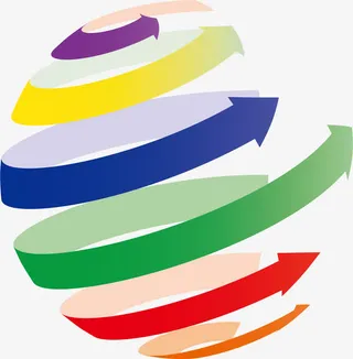 彩色的拉伸方向箭头免抠