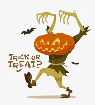 万圣节南瓜人恐怖元素免抠