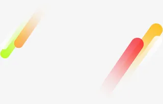 红色黄色绿色渐变免抠