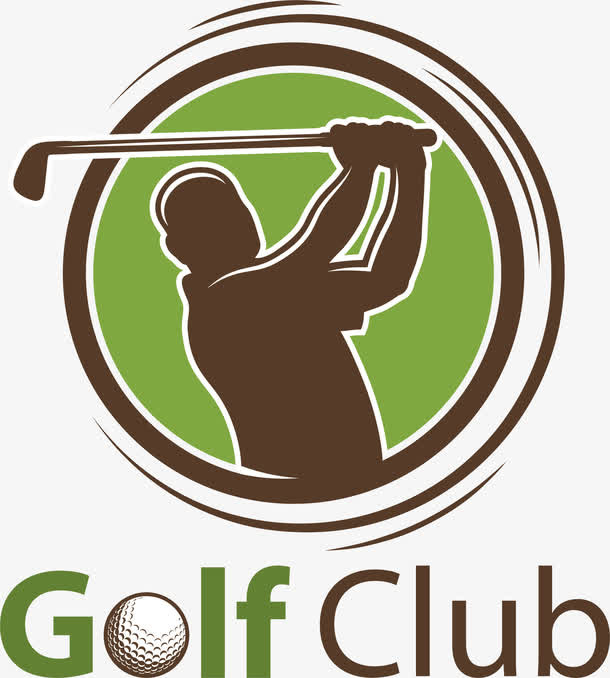 高尔夫人影矢量图免抠