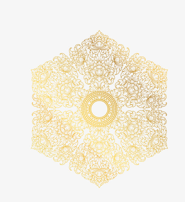 泰国花纹底纹素材免抠