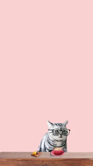 手绘猫咪背景高清