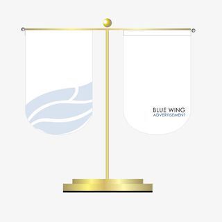 矢量金属质感商务桌旗免抠