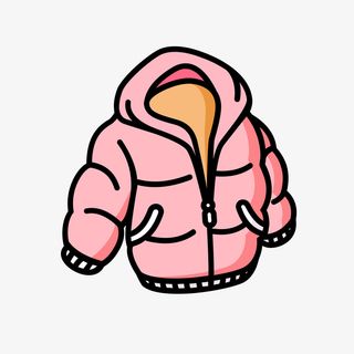 手绘电商平台服装店促销款式棉袄免抠