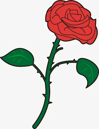 手绘卡通装饰花瓣花草装饰海报设免抠