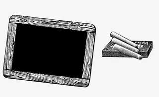 黑板与粉笔免抠