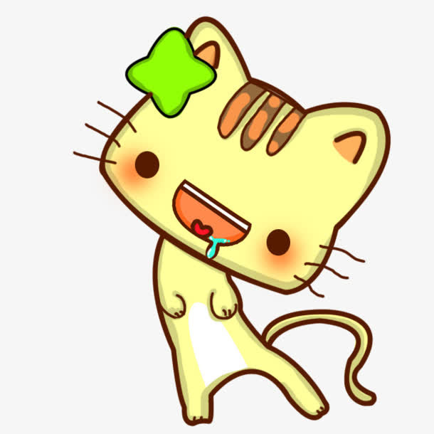 猫咪素材流口水的猫咪免抠