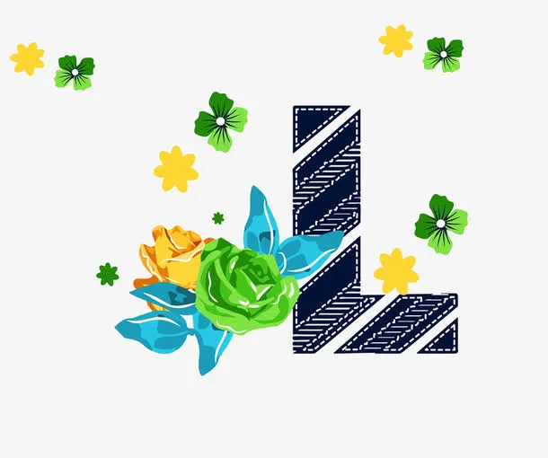 字母L 装饰免抠