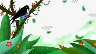 手绘春天燕子元素图免抠