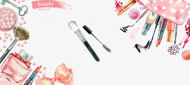 卡通手绘化妆品免抠