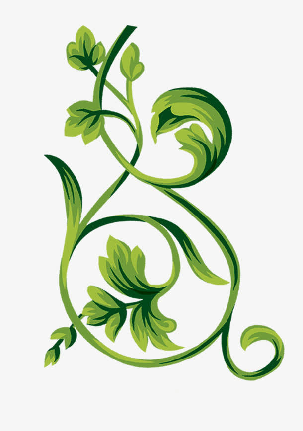 绿色的柳条免抠