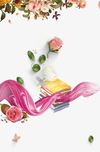 化妆品海报背景素材免抠标签元素