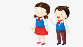 卡通少先队员免抠