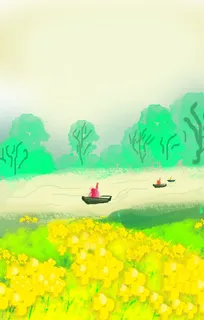 油菜花开海报背景高清