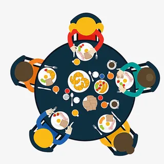 俯拍团圆饭免抠