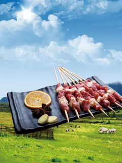 烧烤肉串海报背景素材高清