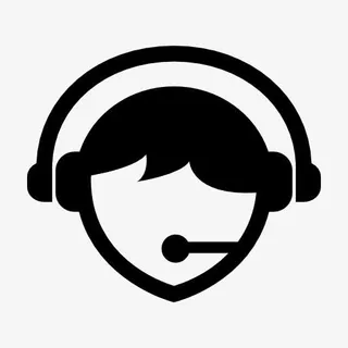 墨迹戴耳机客服免抠