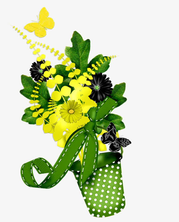 漂亮花篮免抠