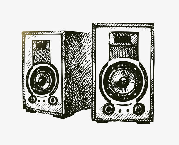 线描音箱免抠