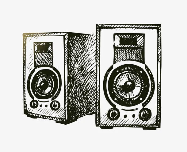 线描音箱免抠