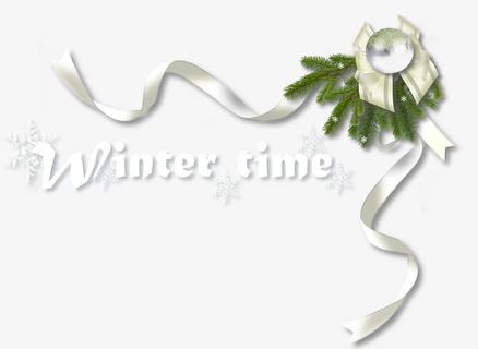 枝叶彩带圣诞彩球免抠