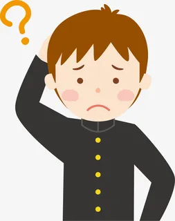 卡通疑问烦恼的男孩免抠