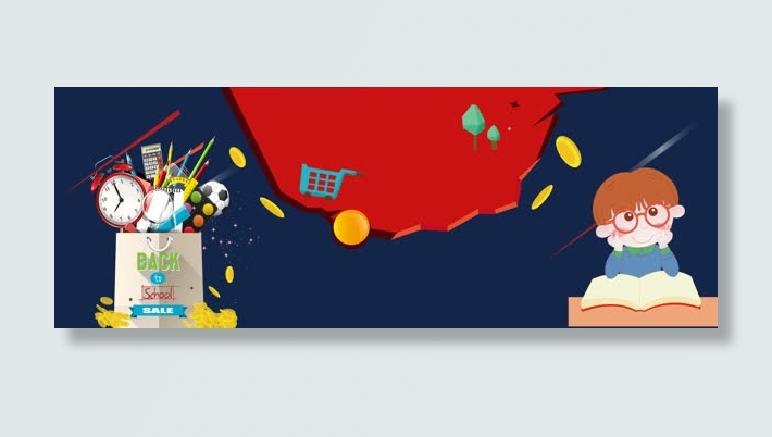 卡通人物钟表背景