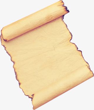 羊皮纸图片画卷 卷轴纸张免抠