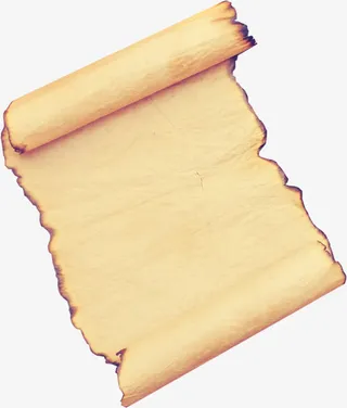 羊皮纸图片画卷 卷轴纸张免抠