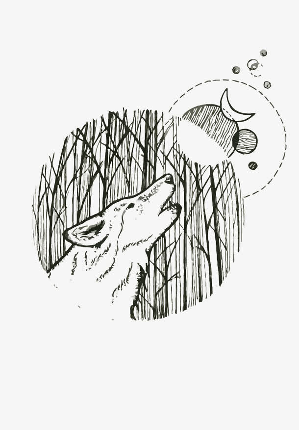 矢量狼嚎免抠