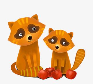 两只小浣熊免抠