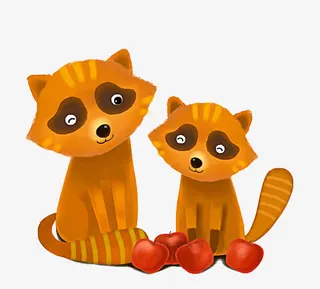 两只小浣熊免抠