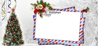 圣诞浪漫简约白色海报背景高清