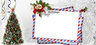 圣诞浪漫简约白色海报背景高清