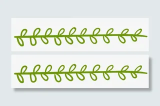 树叶分割花边免抠