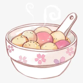 可爱卡通汤圆免抠