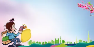 严打诈骗防骗漫画宣传海报背景素材高清